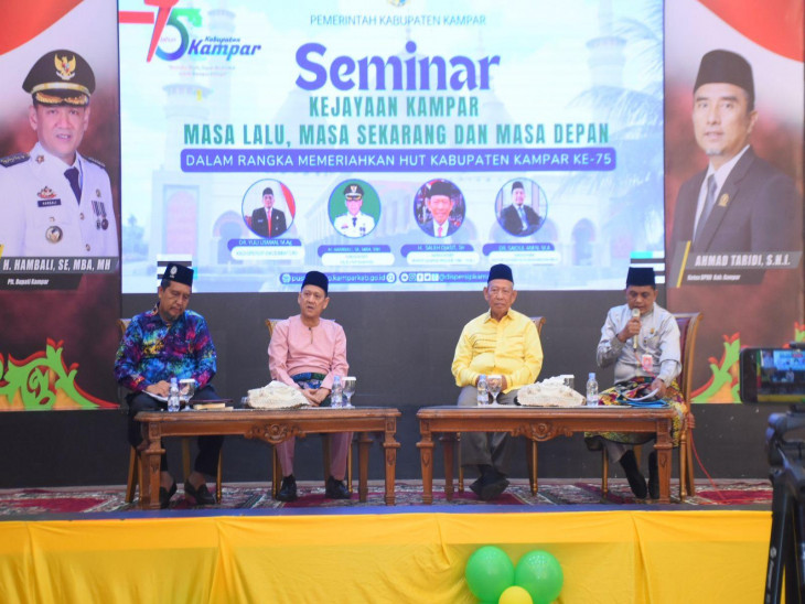 Meriahkan Hari Jadi Ke-75 Kabupaten Kampar Tahun 2025, Pj Bupati Kampar Buka Secara Resmi Seminar Kejayaan Kampar, Masa Lalu, Masa Sekarang dan Masa Depan