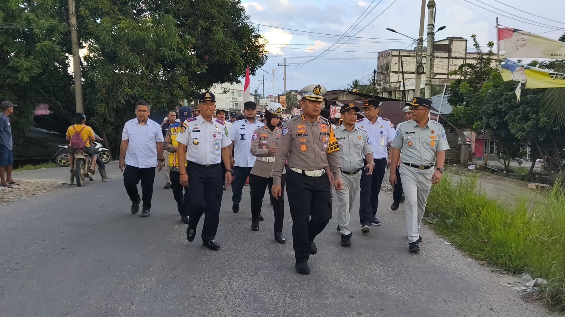 Pastikan Arus Mudik  Aman  Dirlantas Polda Riau Tinjau  Kondisi Jembatan Ujung Batu Rokan Hulu