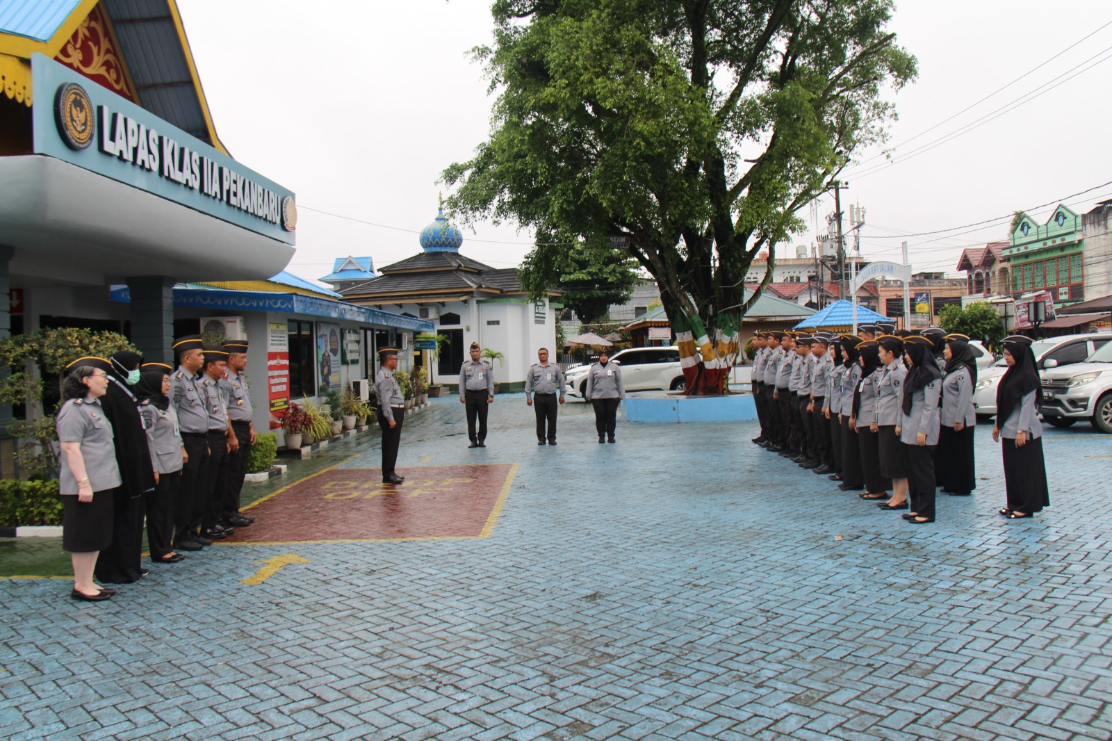 Lapas Pekanbaru Laksanakan Apel Pagi Perdana Pasca Libur Hari Raya Idul Fitri 1446 H