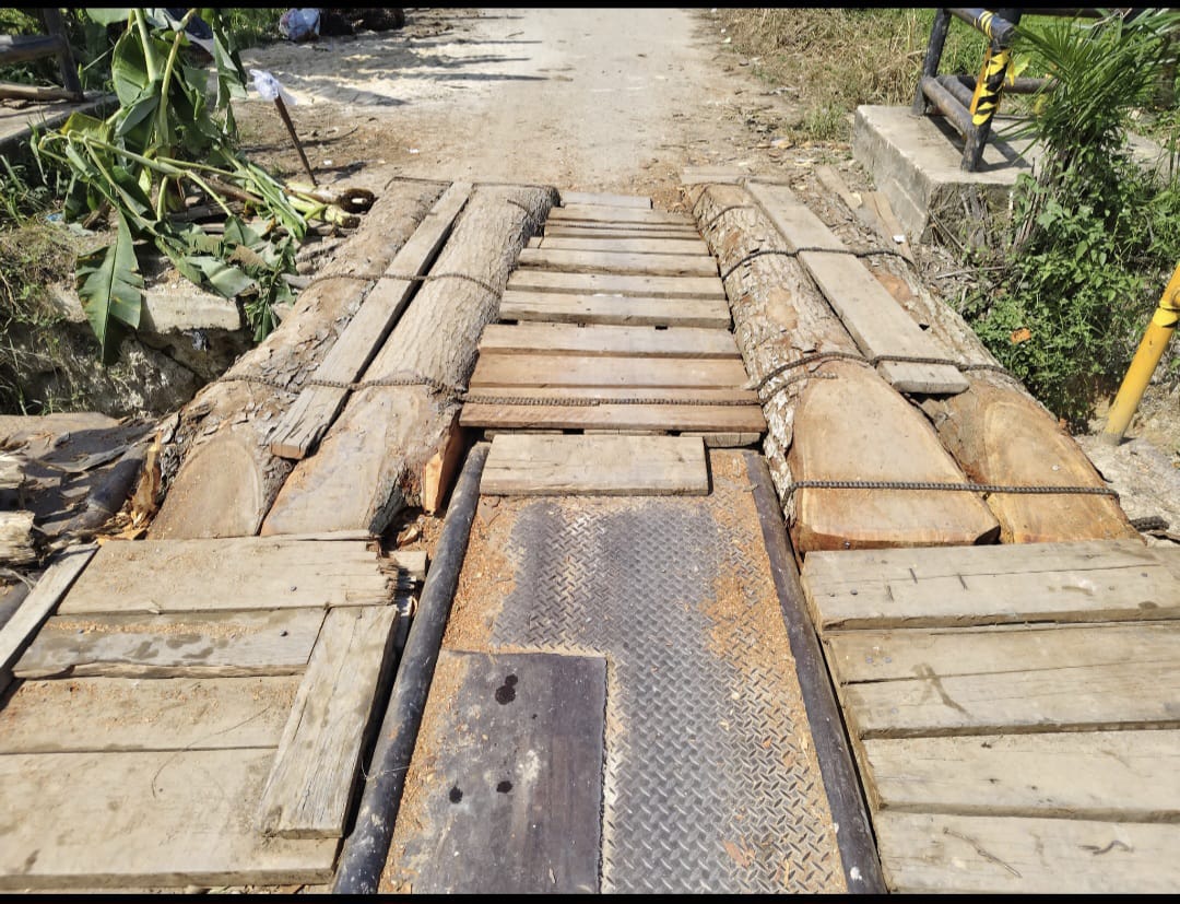 Pemkab Rohil Lakukan Penanggulangan Darurat akibat Runtuhnya Jembatan Penghulu Annas Makmun