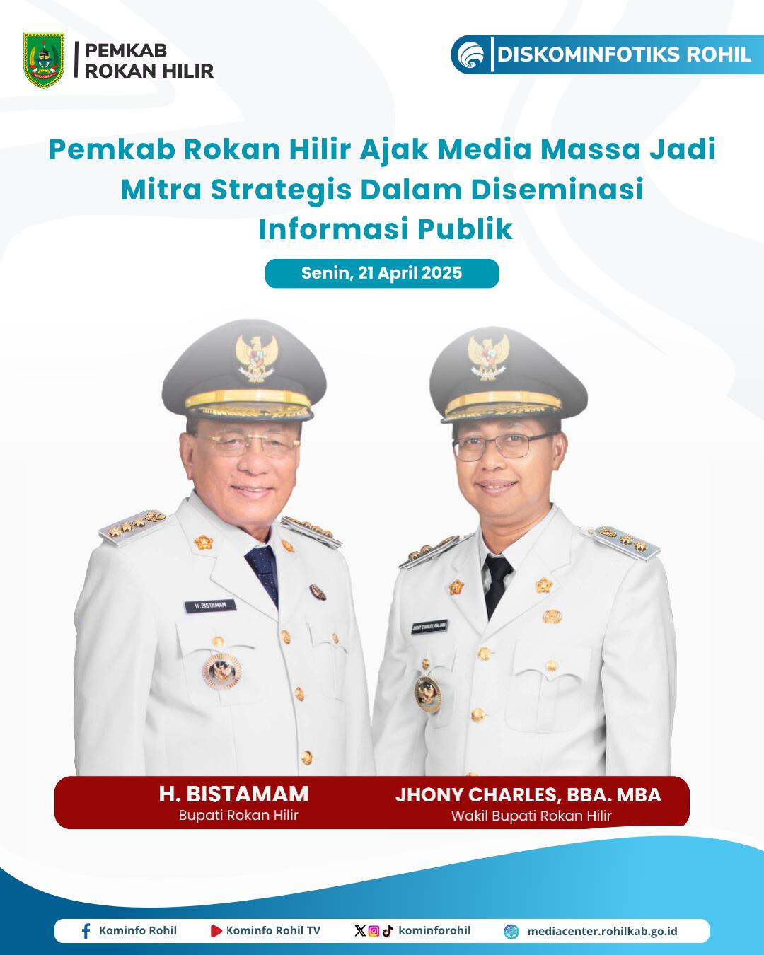 Pemkab Rohil Ajak Media Massa Jadi Mitra Strategis Dalam Diseminasi Informasi Publik