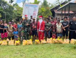 Merajut Kasih Natal Bersama Yonif 121/MK, Cuaca dan Medan eksterem Tak Menghalangi Pengabdian di Tapal Batas RI–PNG.